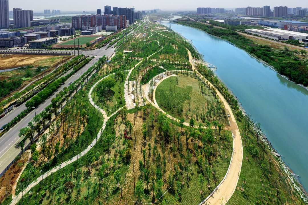 黃岡市三臺河綠化景觀主體工程順利完工，城市生態(tài)建設(shè)邁上新臺階